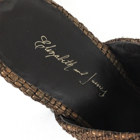 Elizabeth and James Heels 6 Brown Platform Leather - Picture 5 of 8